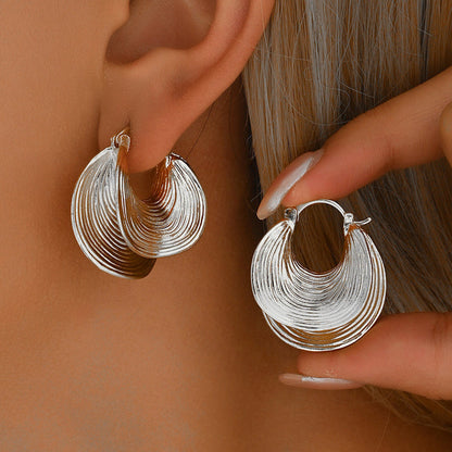 🔥New Arrivals & Best Sellers-Women's Fashion Textured Hoop Earrings