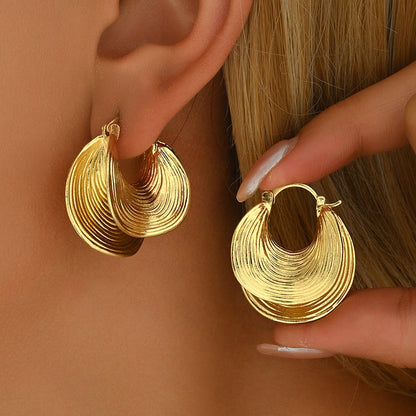 🔥New Arrivals & Best Sellers-Women's Fashion Textured Hoop Earrings
