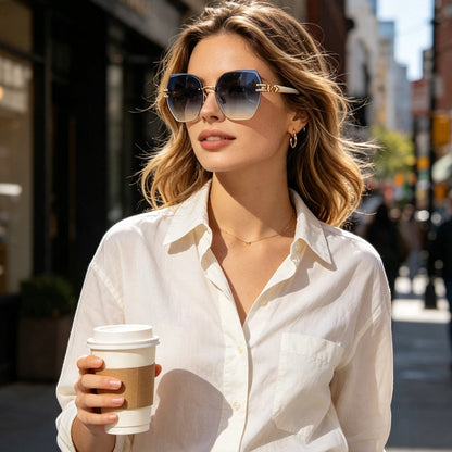 Aure Paris Statement Rimless Sunglasses