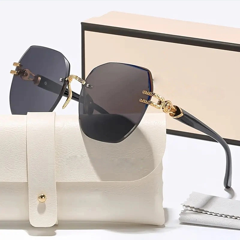 Aure Paris Statement Rimless Sunglasses
