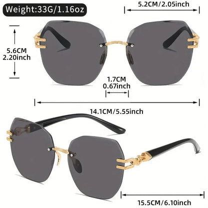 Aure Paris Statement Rimless Sunglasses