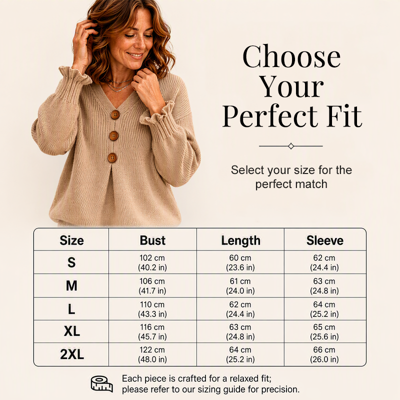 Aure Paris Women's V Neck Knit Sweater