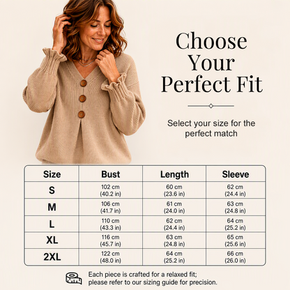 Aure Paris Women's V Neck Knit Sweater