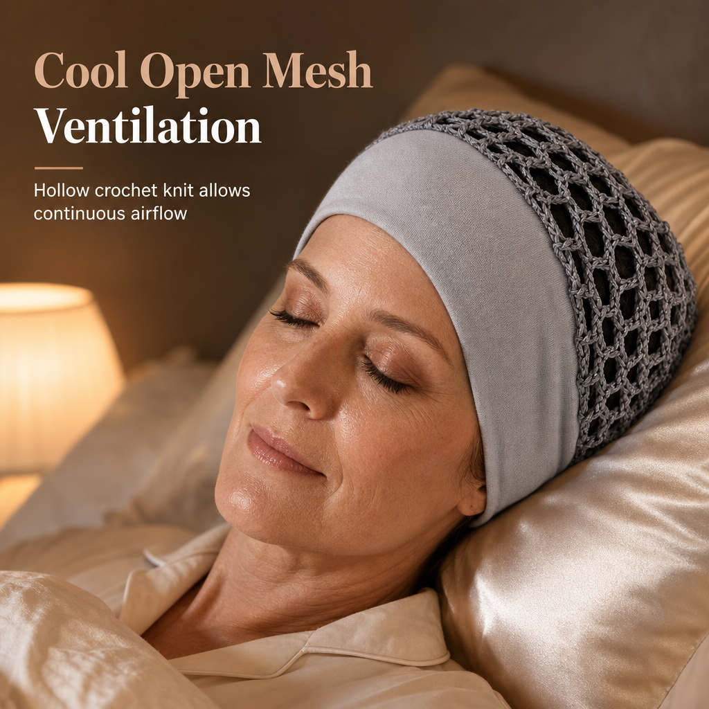 Breathable Comfort, Stay-Put Fit | Women's Wide-Band Mesh Hair Cover