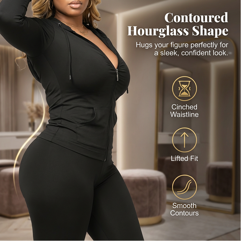 Denim Look, Softer Feel | Women's Faux-Denim Patchwork Top & Wide-Leg Pants Set