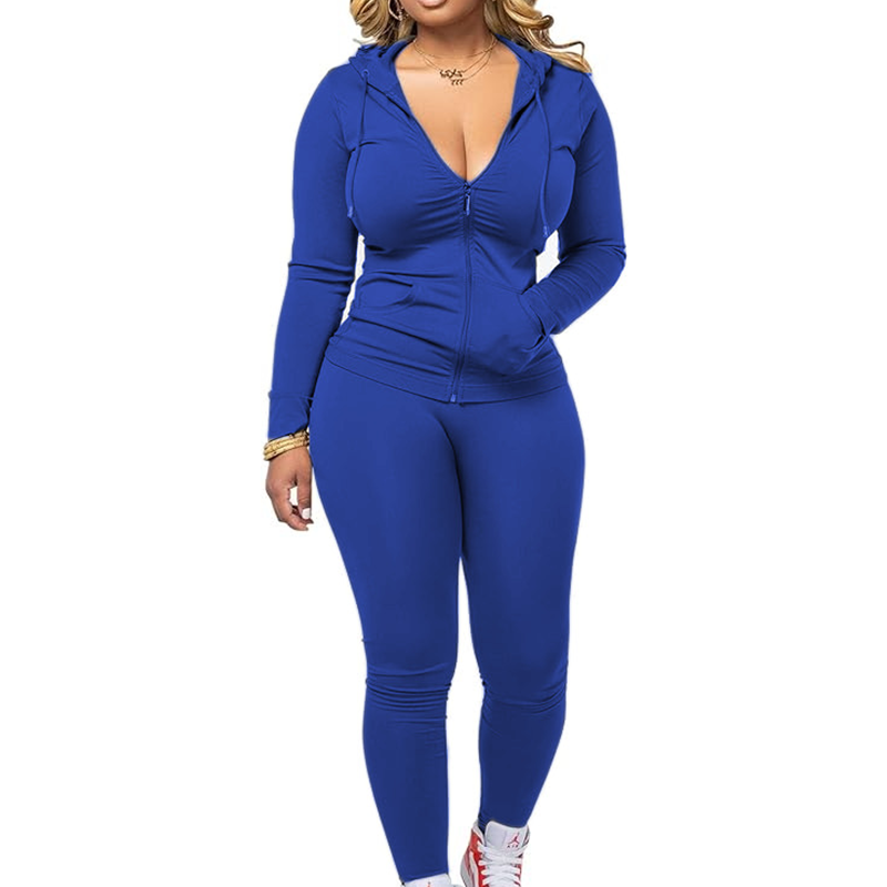 Denim Look, Softer Feel | Women's Faux-Denim Patchwork Top & Wide-Leg Pants Set