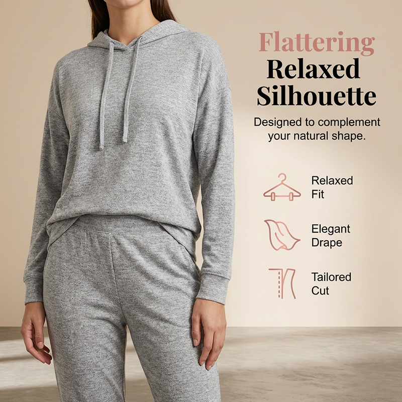 Aure Paris Women's Solid Color 2-Piece Casual Tracksuit Set