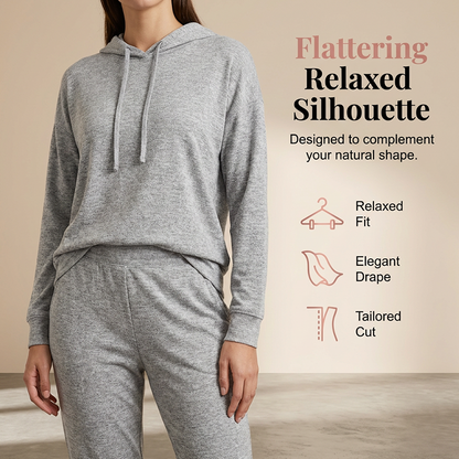 Aure Paris Women's Solid Color 2-Piece Casual Tracksuit Set