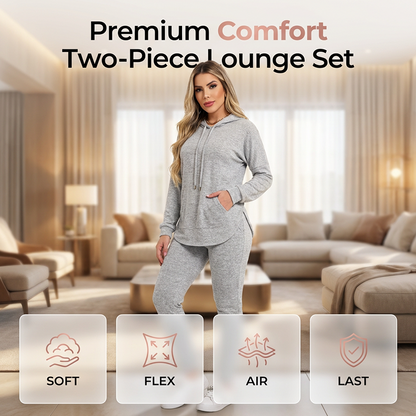 Aure Paris Women's Solid Color 2-Piece Casual Tracksuit Set