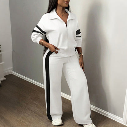💖Women's Casual Sweatshirt and Wide-Leg Pants Set