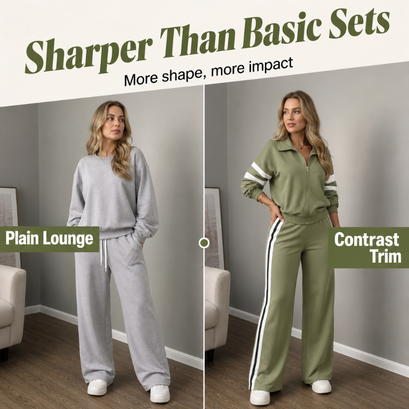 💖Women's Casual Sweatshirt and Wide-Leg Pants Set
