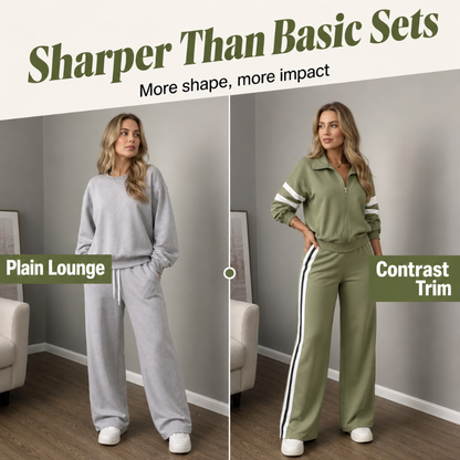 💖Women's Casual Sweatshirt and Wide-Leg Pants Set