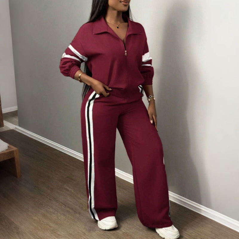 💖Women's Casual Sweatshirt and Wide-Leg Pants Set