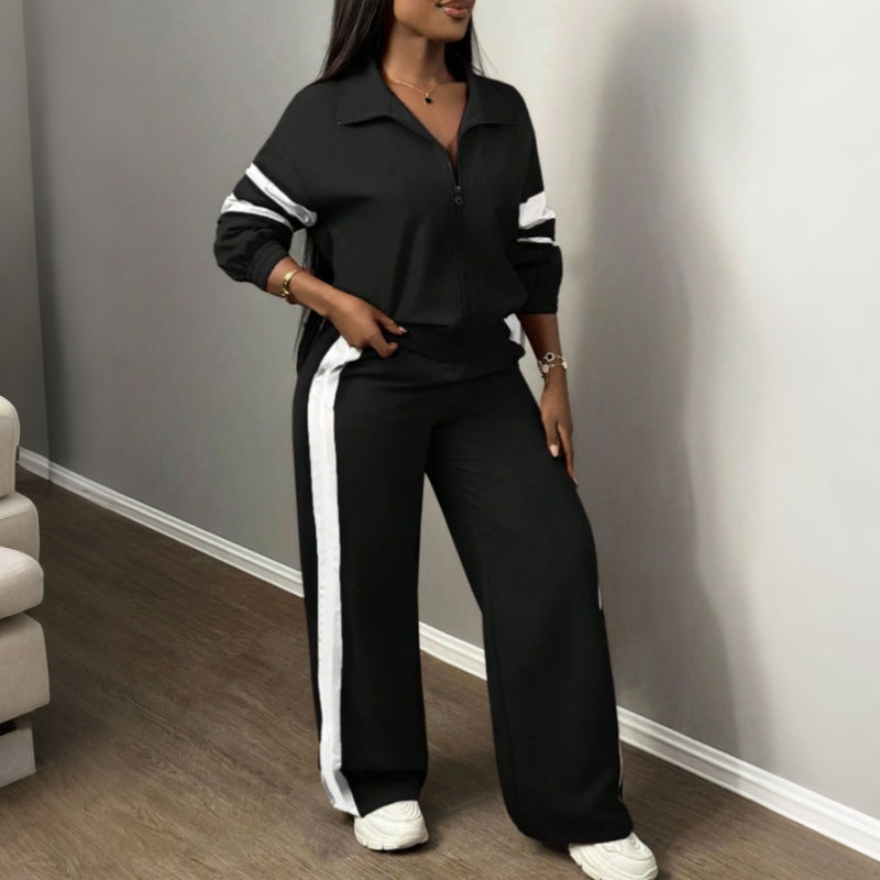 💖Women's Casual Sweatshirt and Wide-Leg Pants Set
