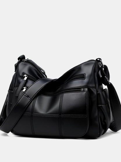 Soft Leather Multi-Compartment Tote