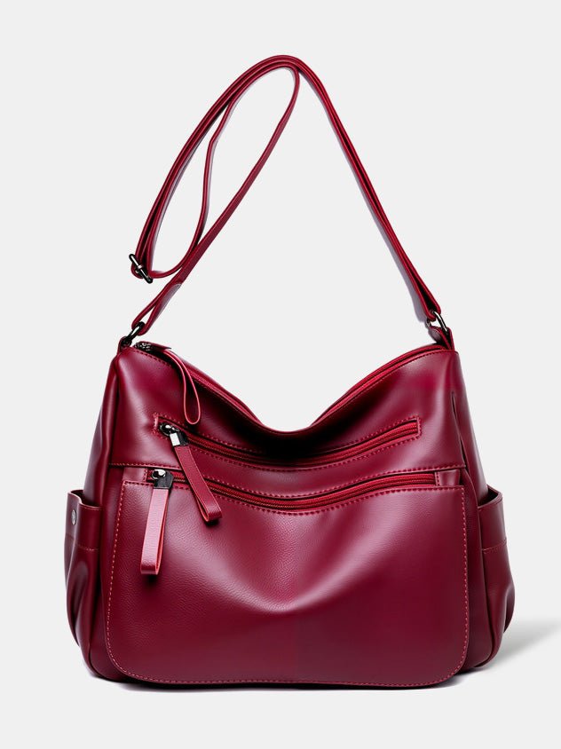 Soft Leather Multi-Compartment Tote
