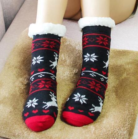 Holiday Fleece Slipper Socks