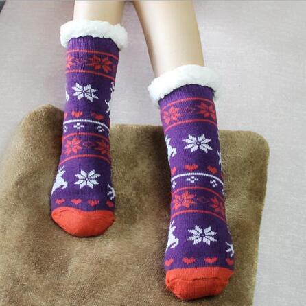 Holiday Fleece Slipper Socks