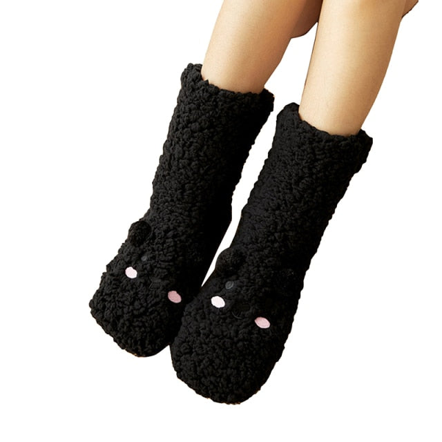 Fluffy Thick Velvet Fleece Bear Unisize Socks